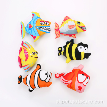 kreskówka Fish Cat Toy z kocimiętką